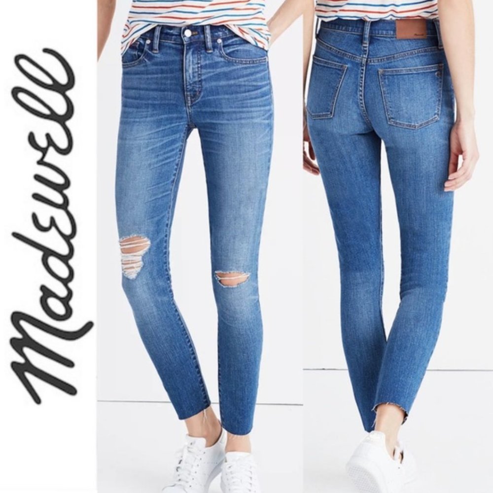 Madewell 9" High-Rise Skinny Ripped Jeans Size: 30 Tall